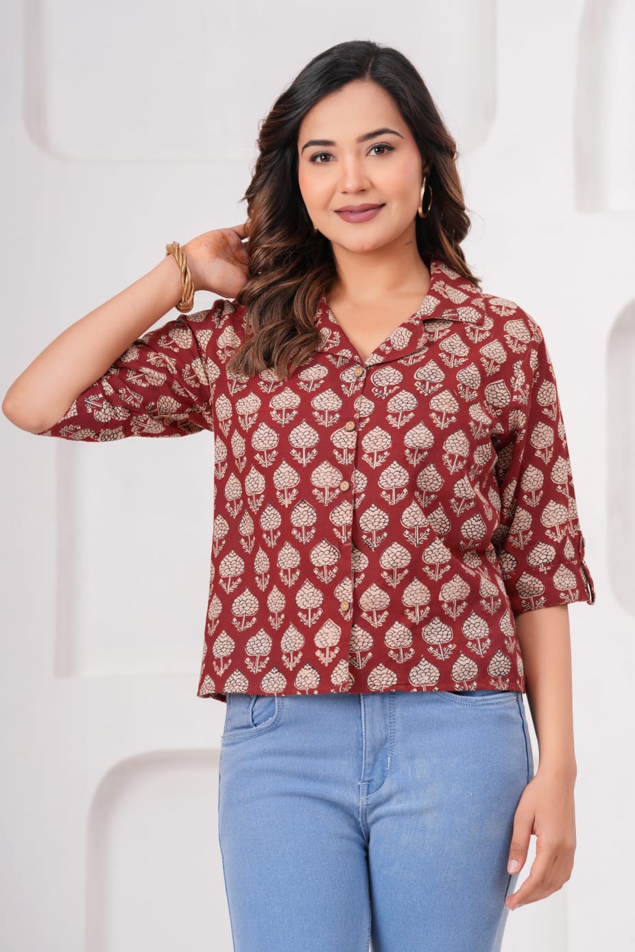 Deep Indigo Geometric Buti Kurta Pant Set