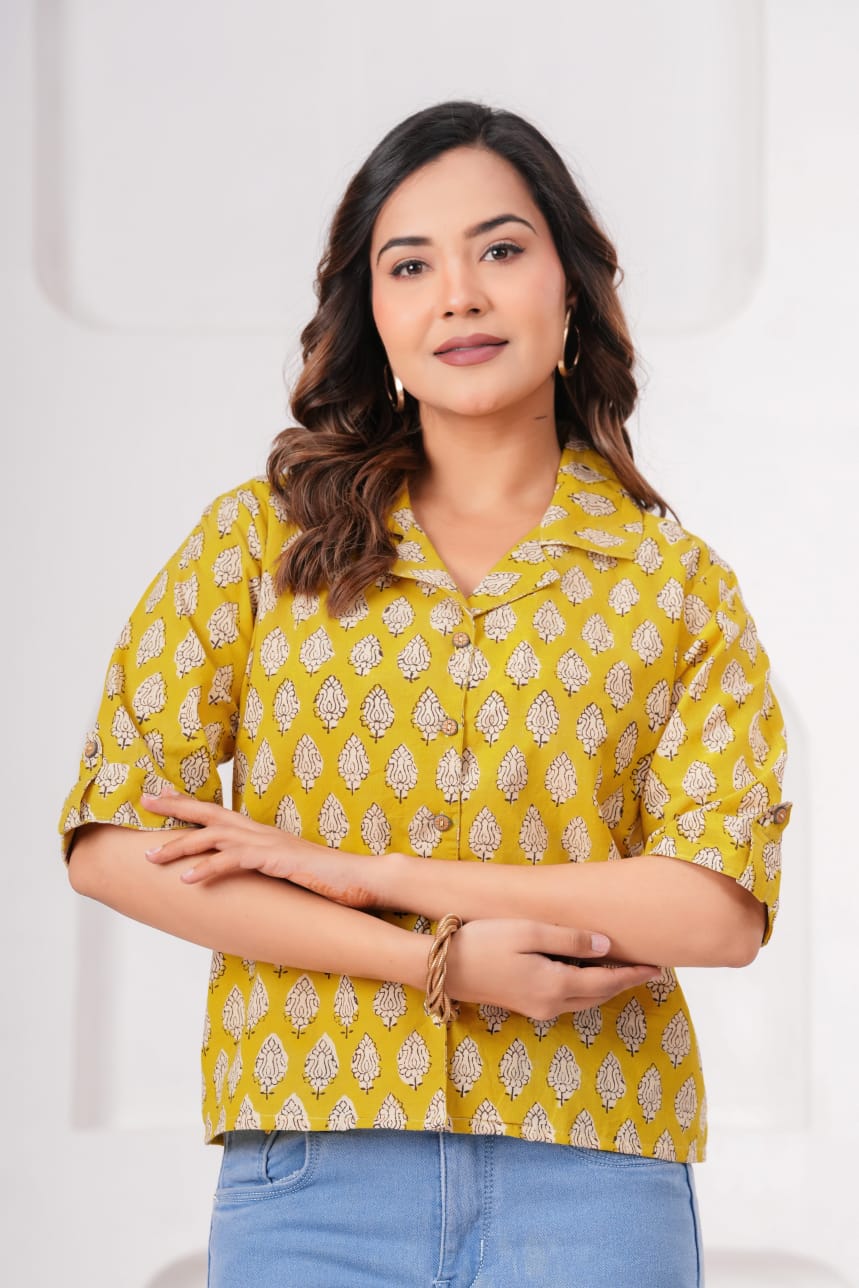 Deep Indigo Geometric Buti Kurta Pant Set