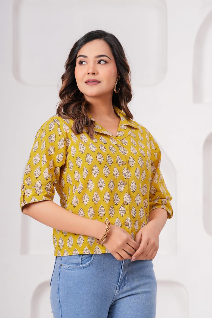 Deep Indigo Geometric Buti Kurta Pant Set